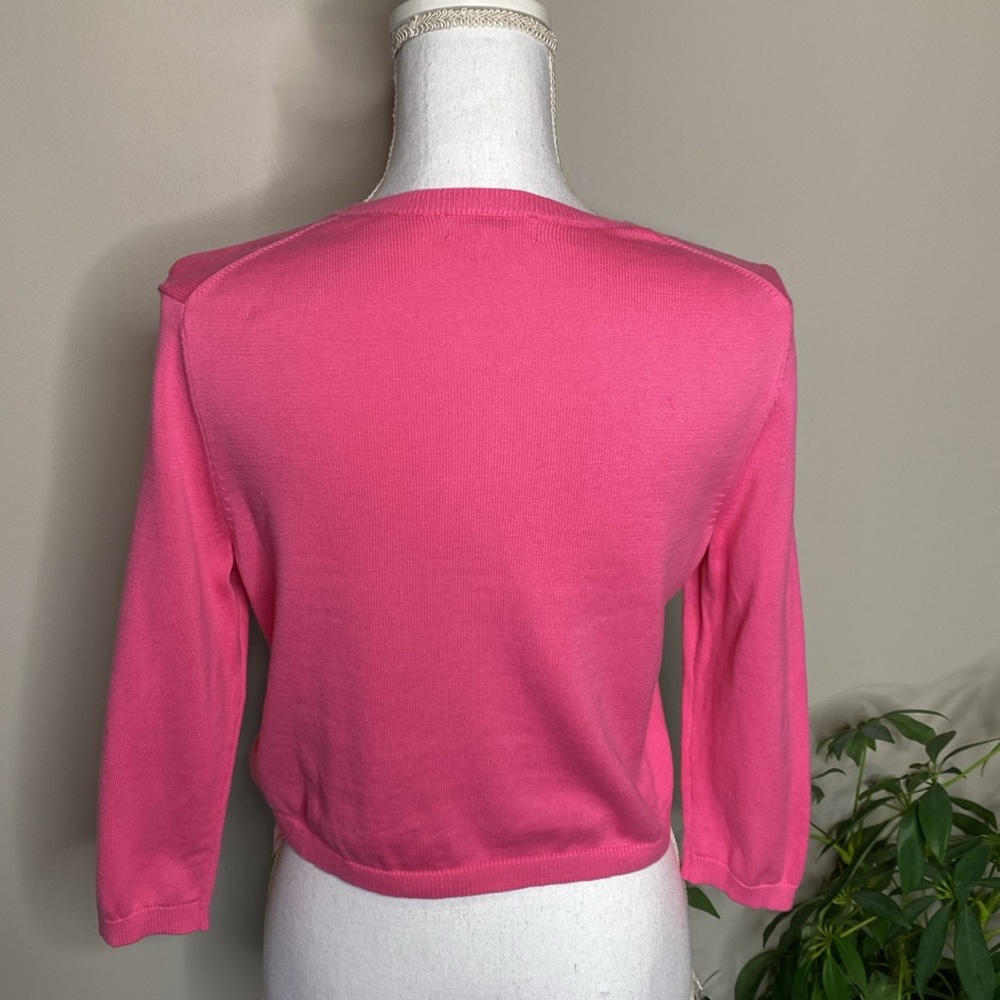 Lilly Pulitzer Pink Cropped Cardigan - Picture 3 of 5